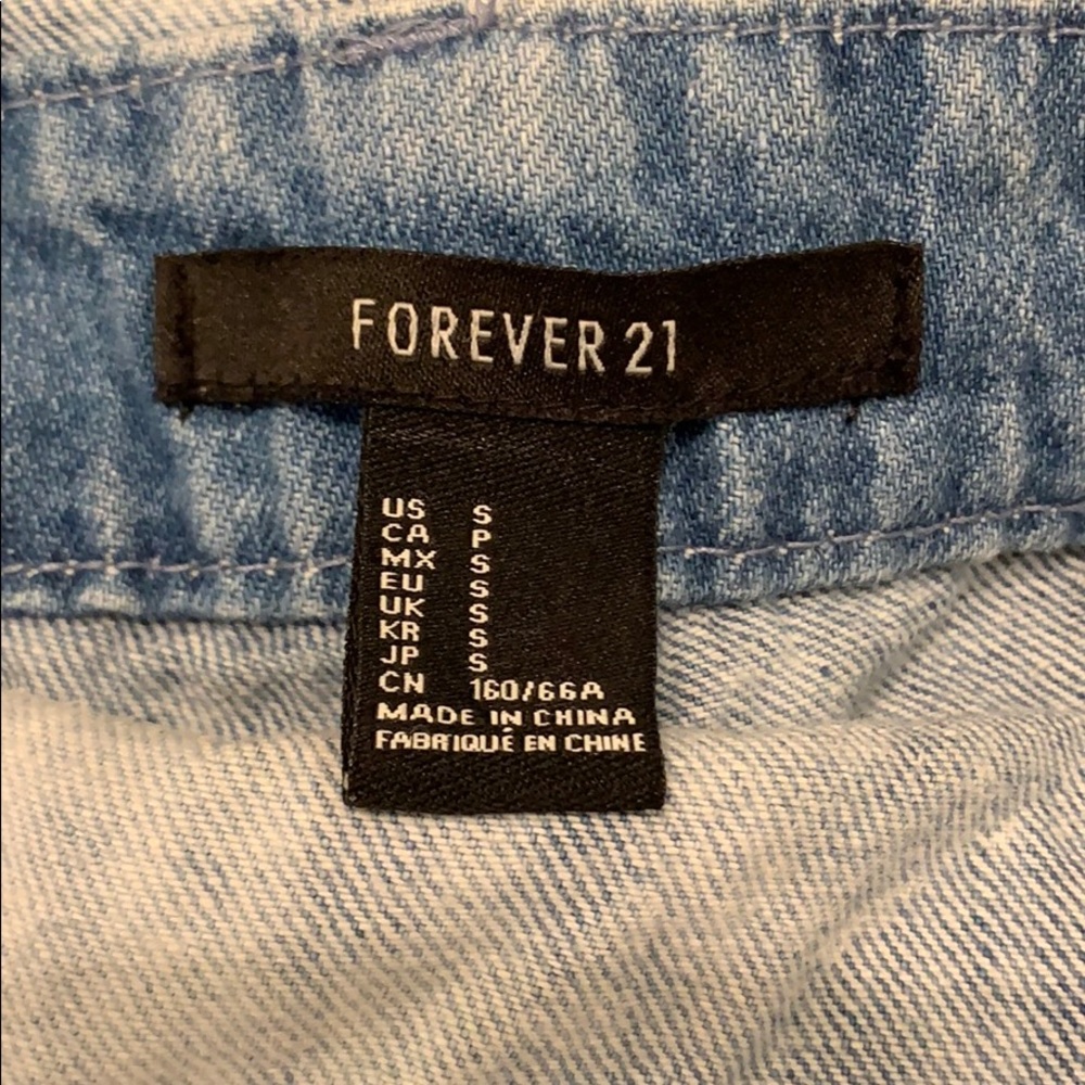 Forever 21 Denim Overall Shorts - Picture 7 of 7
